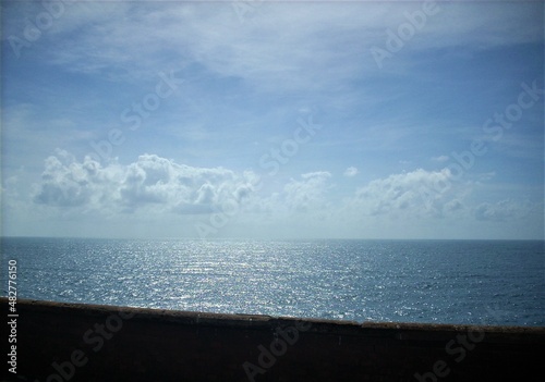 Sea and sky.  Horizon.