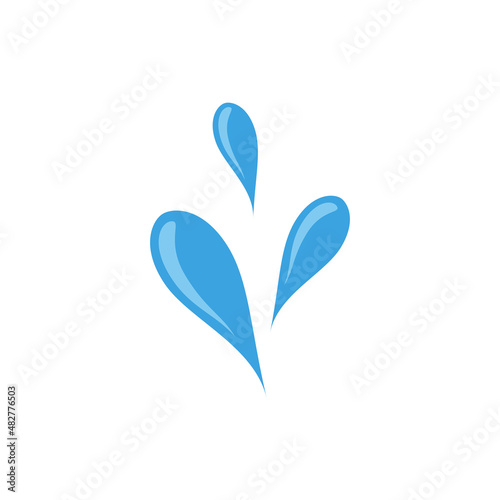 Water or tear drop icon. Blue sorrow weeping cry stream 