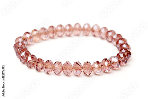 bracelet with color gems isolated on a white background