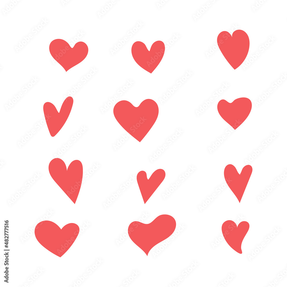 Hand drawn hearts. Design elements for Valentine's day. Hand drawn hearts. Design elements for Valentine's day.
