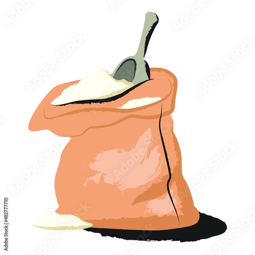 Flour sack vector illustration