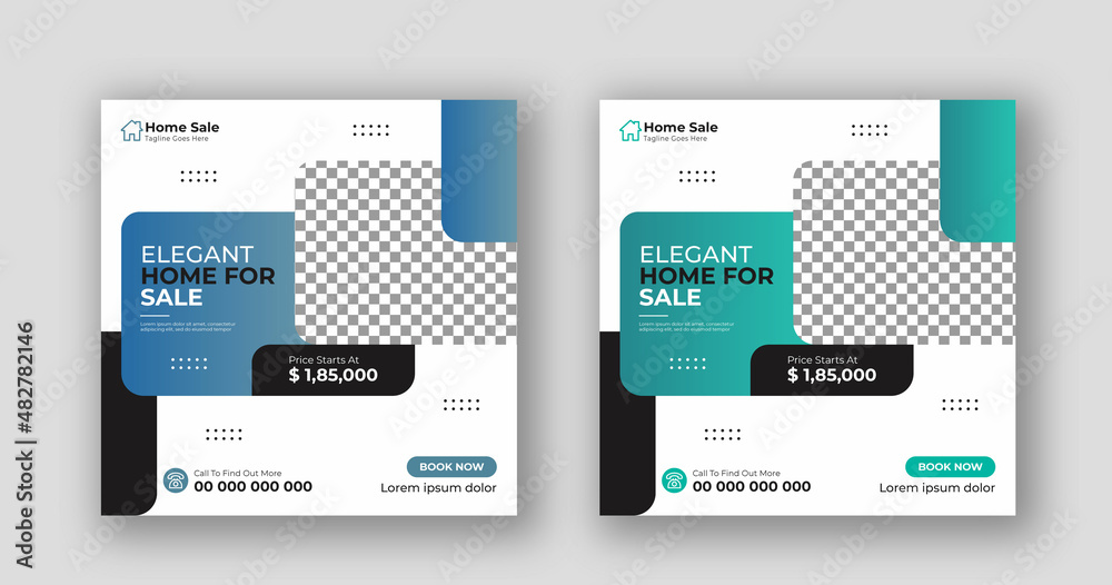 Business real estate social media post square flyer banner template Business real estate social media post square flyer banner template