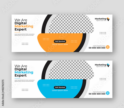 Business social media cover digital marketing banner template