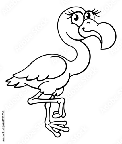 Pink Flamingo Bird Animal C...