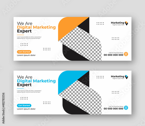 Business social media cover digital marketing banner template