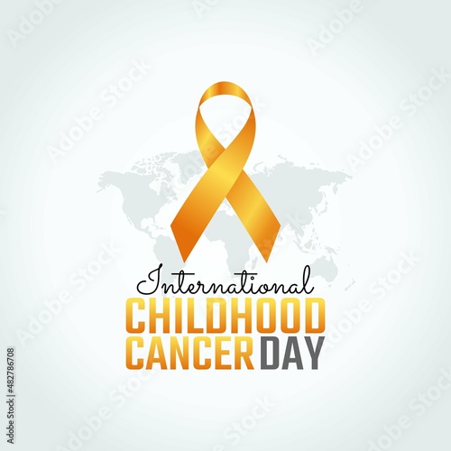vector graphic of international childhood cancer day good for international childhood cancer day celebration. flat design. flyer design.flat illustration.