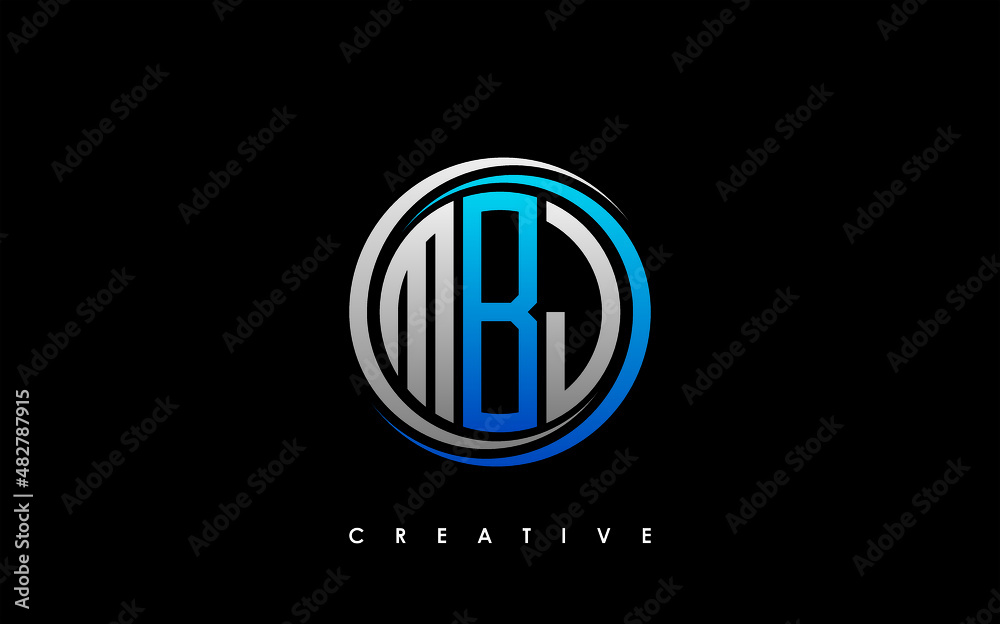 MBJ Letter Initial Logo Design Template Vector Illustration MBJ Letter Initial Logo Design Template Vector Illustration