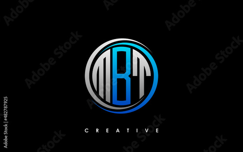 MBT Letter Initial Logo Design Template Vector Illustration photo