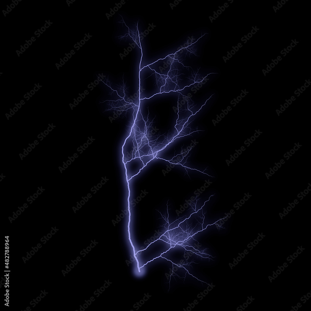 Lightnings, thunderbolt strikes during storm at night. Lightnings, thunderbolt strikes during storm at night.