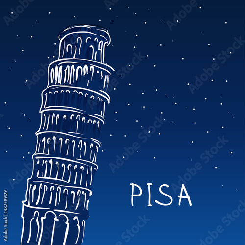 World famous landmark series: The Leaning Tower, Pisa, Italy, Europe