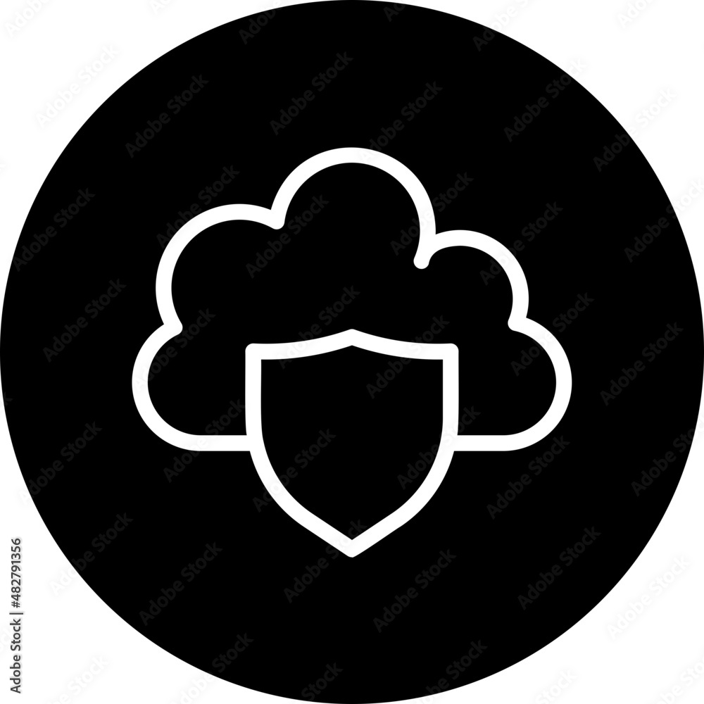 Fototapeta premium internet security glyph icon