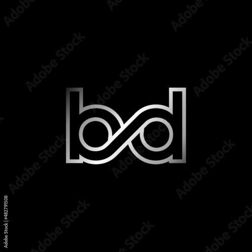 BD Letter Initial Logo Design Template Vector Illustration