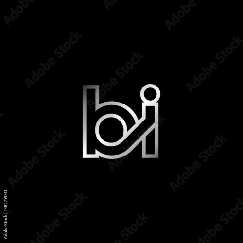 BI Letter Initial Logo Design Template Vector Illustration