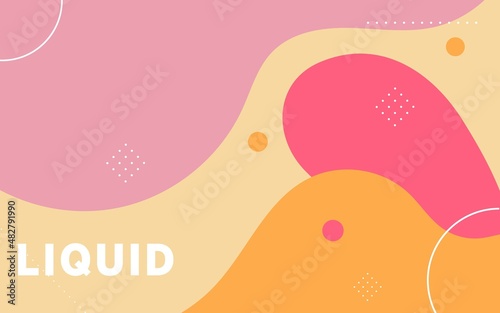 modern abstract liquid color background with purple and yellow wave shape design.