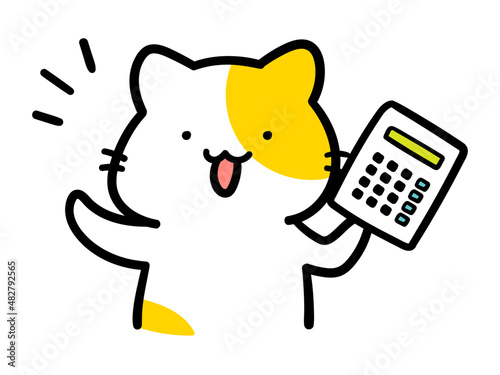 ファイナンシャルプランナーなねこの手書き風イラスト