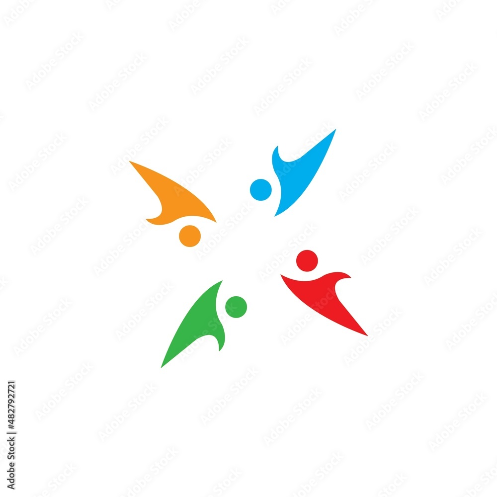 Community, network and social icon design template