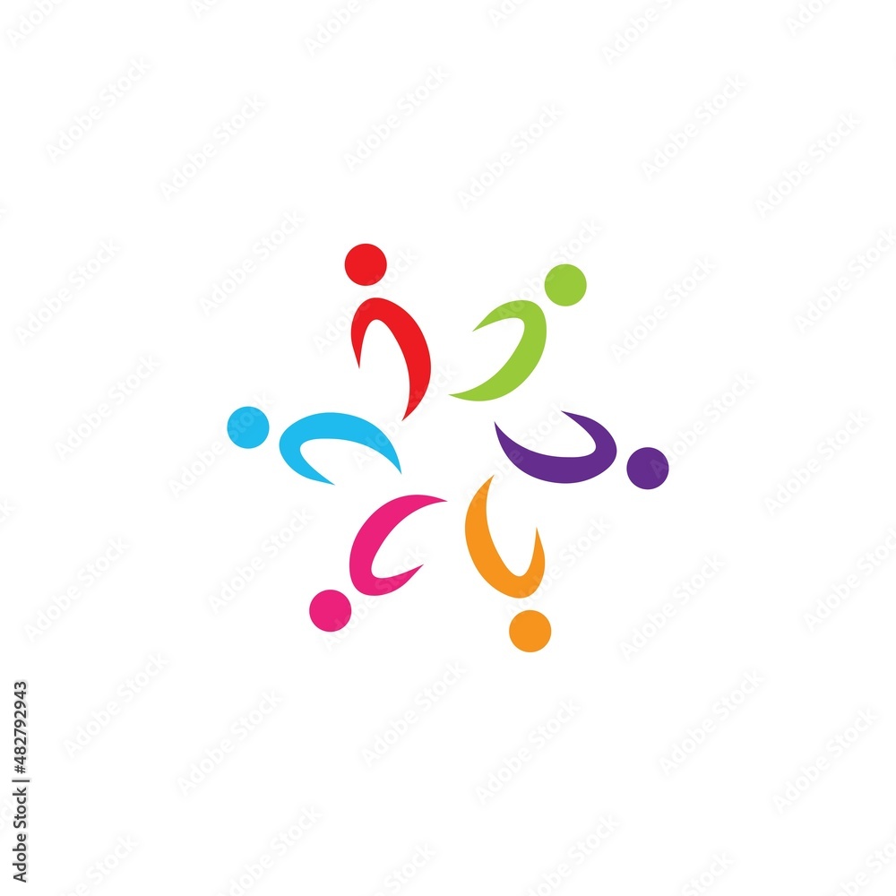 Community, network and social icon design template Community, network and social icon design template