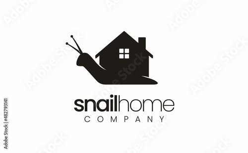 snail with home for logo design
