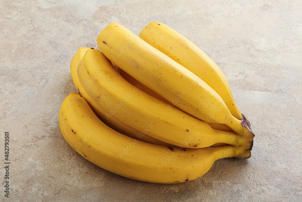 Tropical yellow banana fruit heap Tropical yellow banana fruit heap