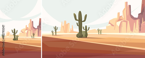 Arizona desert scenery. Nature landscape in different formats.