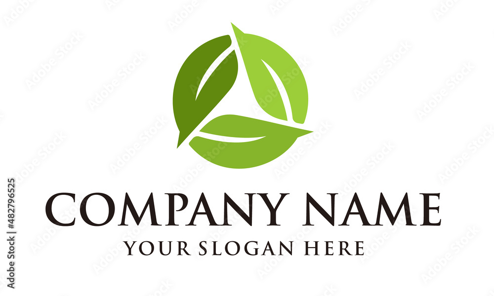 Circle of Leaf Logo Designs