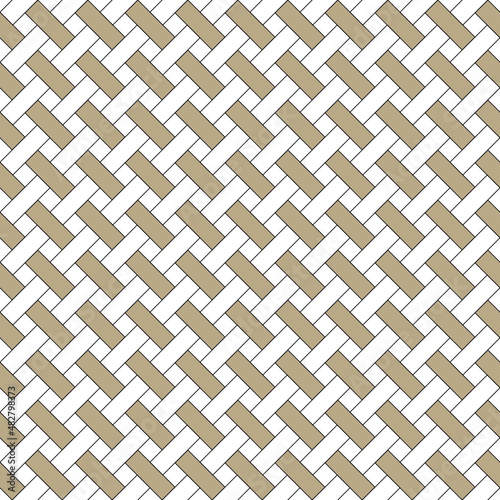 Seamless reed basket pattern, illustration design