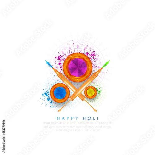 HAPPY HOLI-ABSTRACT ILLUSTRATION OF HOLI. 