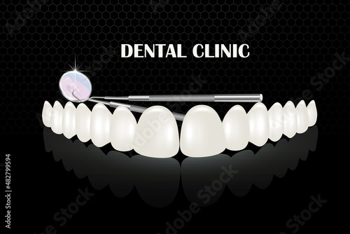 Render a set of white dentures in close-up isolated. The design concept of dentistry and orthodontics for medicine and toothpaste. Healthy oral hygiene, prosthetics of the jaw, veneers.