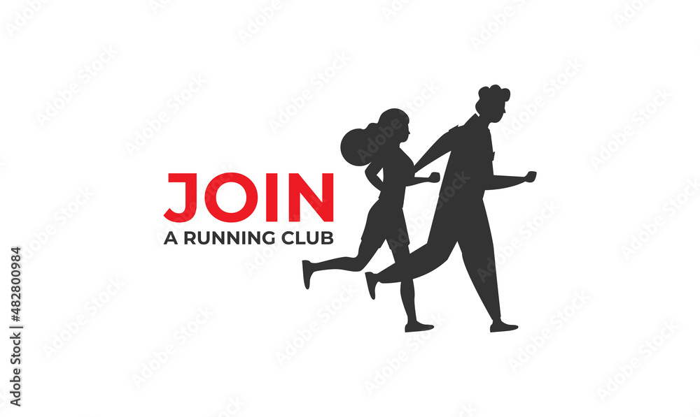 Running man in motion.Training outdoor flat vector.