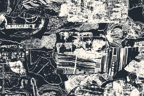 Abstract halftone background in woodcut style. vector illustration