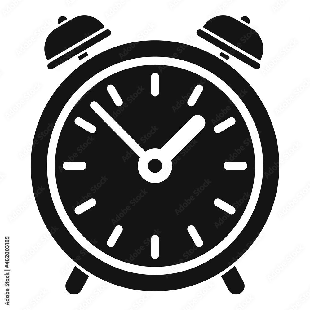 Morning alarm clock icon simple vector. Healthy lifestyle Morning alarm clock icon simple vector. Healthy lifestyle