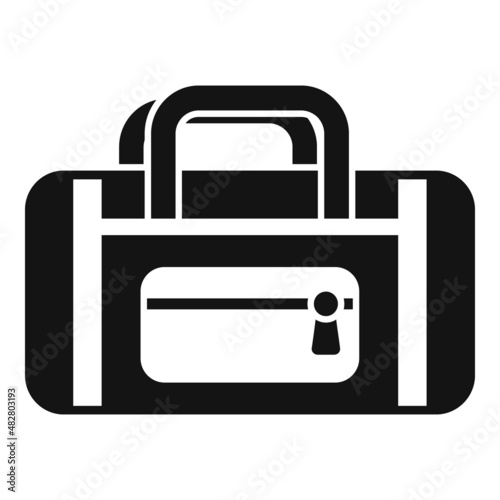 Sport bag icon simple vector. Workout life