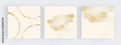 Social media backgrounds for posts with golden glitter