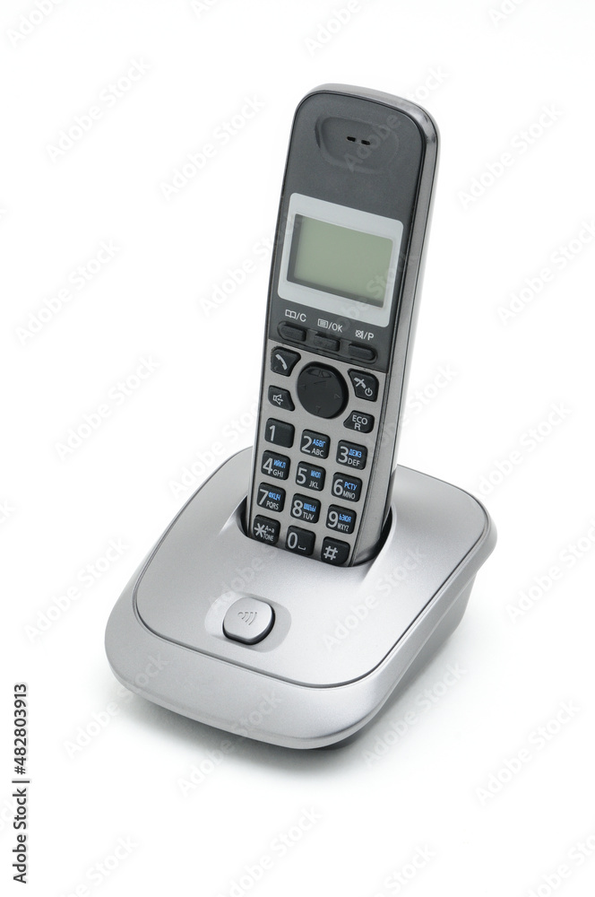 Cordless radiotelephone on a white background Cordless radiotelephone on a white background