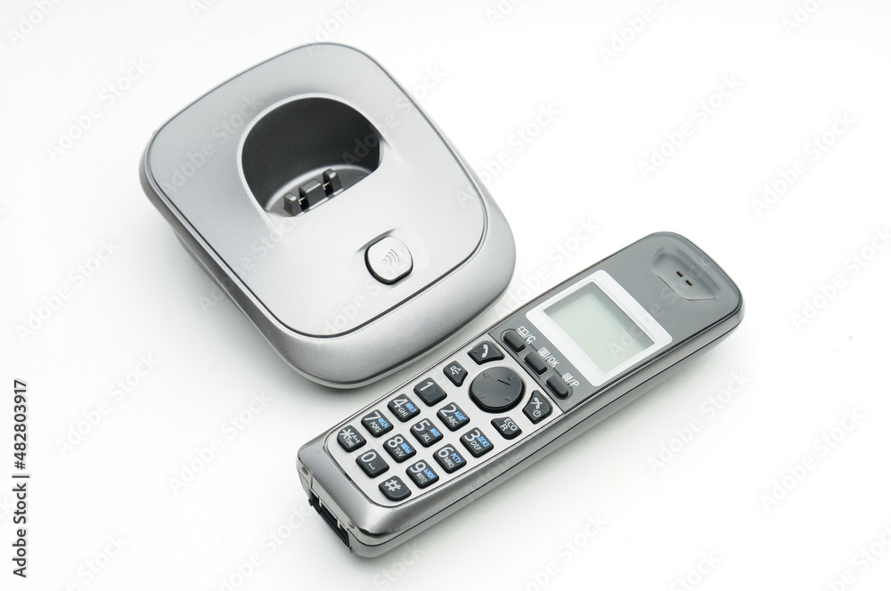 Cordless radiotelephone on a white background Cordless radiotelephone on a white background