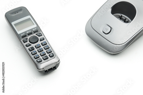 Cordless radiotelephone on a white background