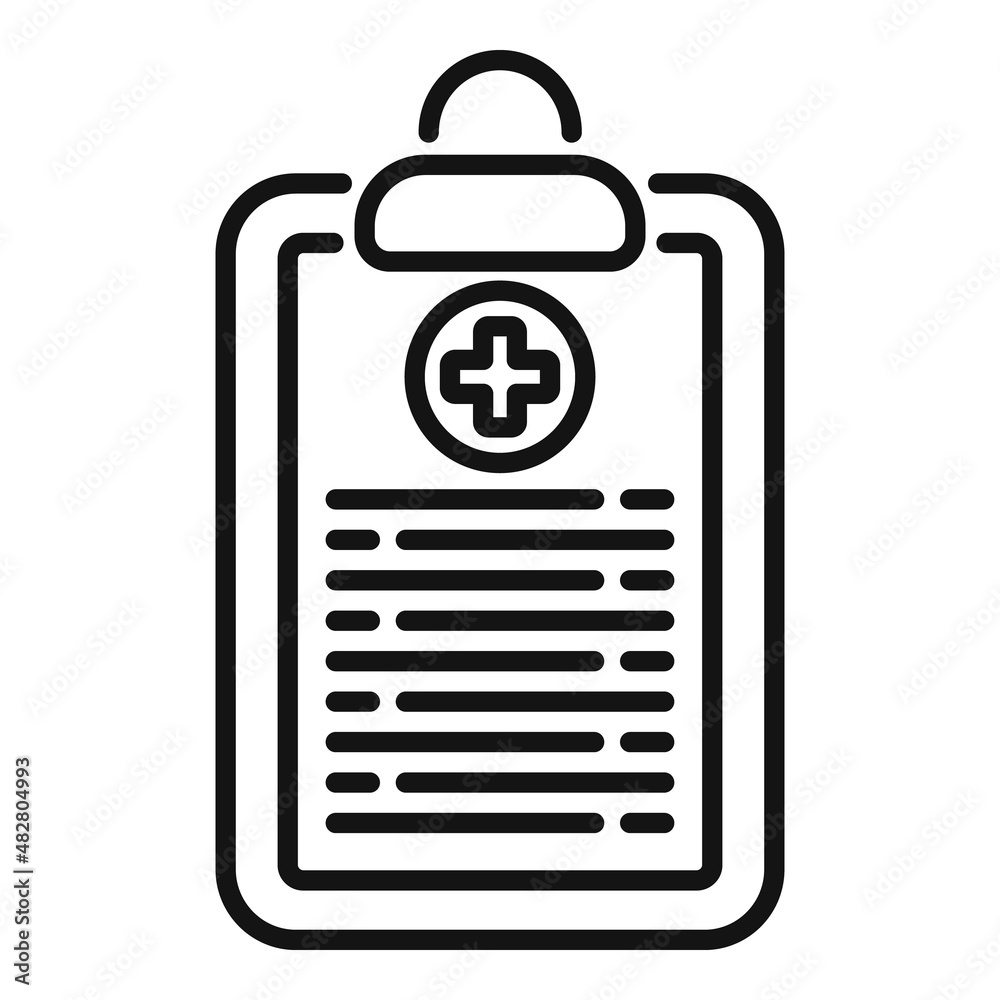 Medical clipboard icon outline vector. Healthy diet Medical clipboard icon outline vector. Healthy diet