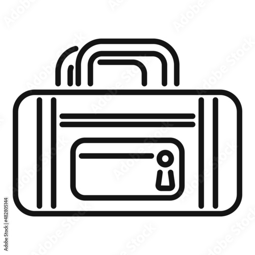 Sport bag icon outline vector. Workout life