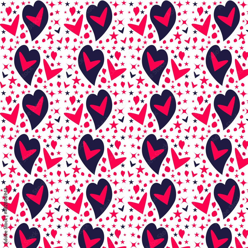 Valentine hearts seamless pattern set, Decorative wallpaper.heart seamless pattern set love valentine romantic,et of trendy hand-drawn doodle seamless pattern with hearts. Collection of valentines day Valentine hearts seamless pattern set, Decorative wallpaper.heart seamless pattern set love valentine romantic,et of trendy hand-drawn doodle seamless pattern with hearts. Collection of valentines day