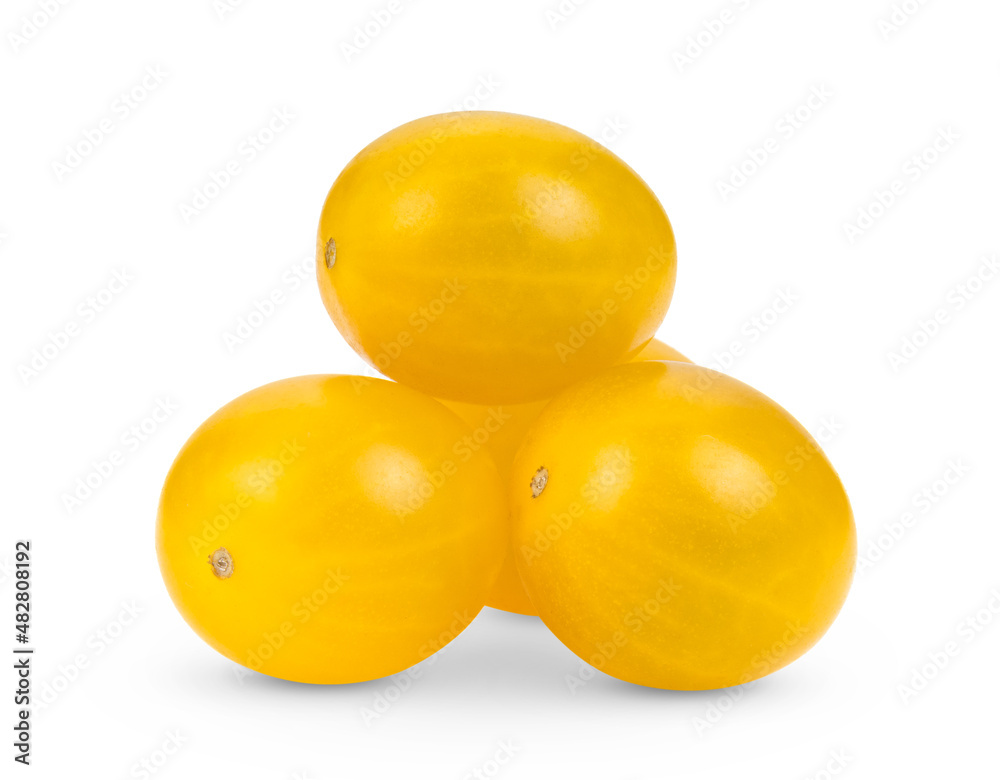 Yellow cherry Tomatoes isolated on white Yellow cherry Tomatoes isolated on white