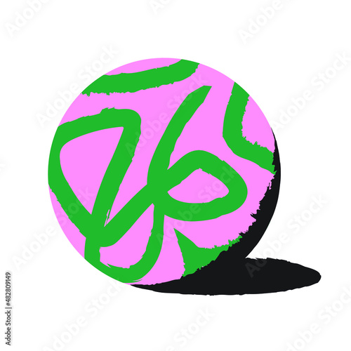 Yoga ball vector illustration