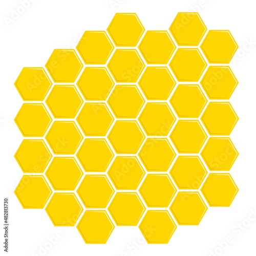 Honeycomb vector icon. Natural food. Honey cells symbol isolated on white background. Cells nature sign symbol. 
