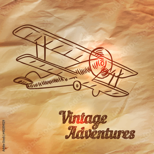 Fotografie Vintage Adventures: vector set. Design elements
