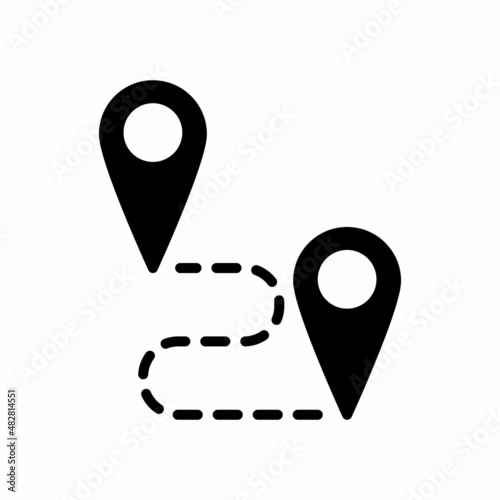 Route Icon Design Vector Logo Template Illustration Sign And Symbol