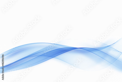 Smooth abstract wave border soft background modern futuristic layout. Vector illustration