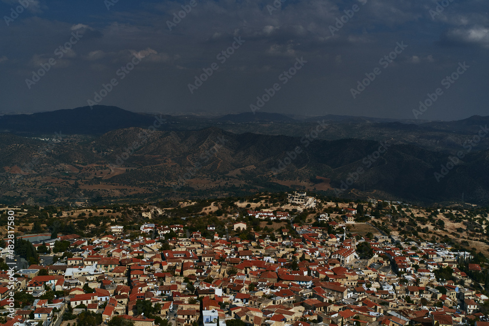view from the top of the mountain - Lefkara in Cyprus