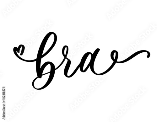 Bra lettering logo lady Lingerie Template.