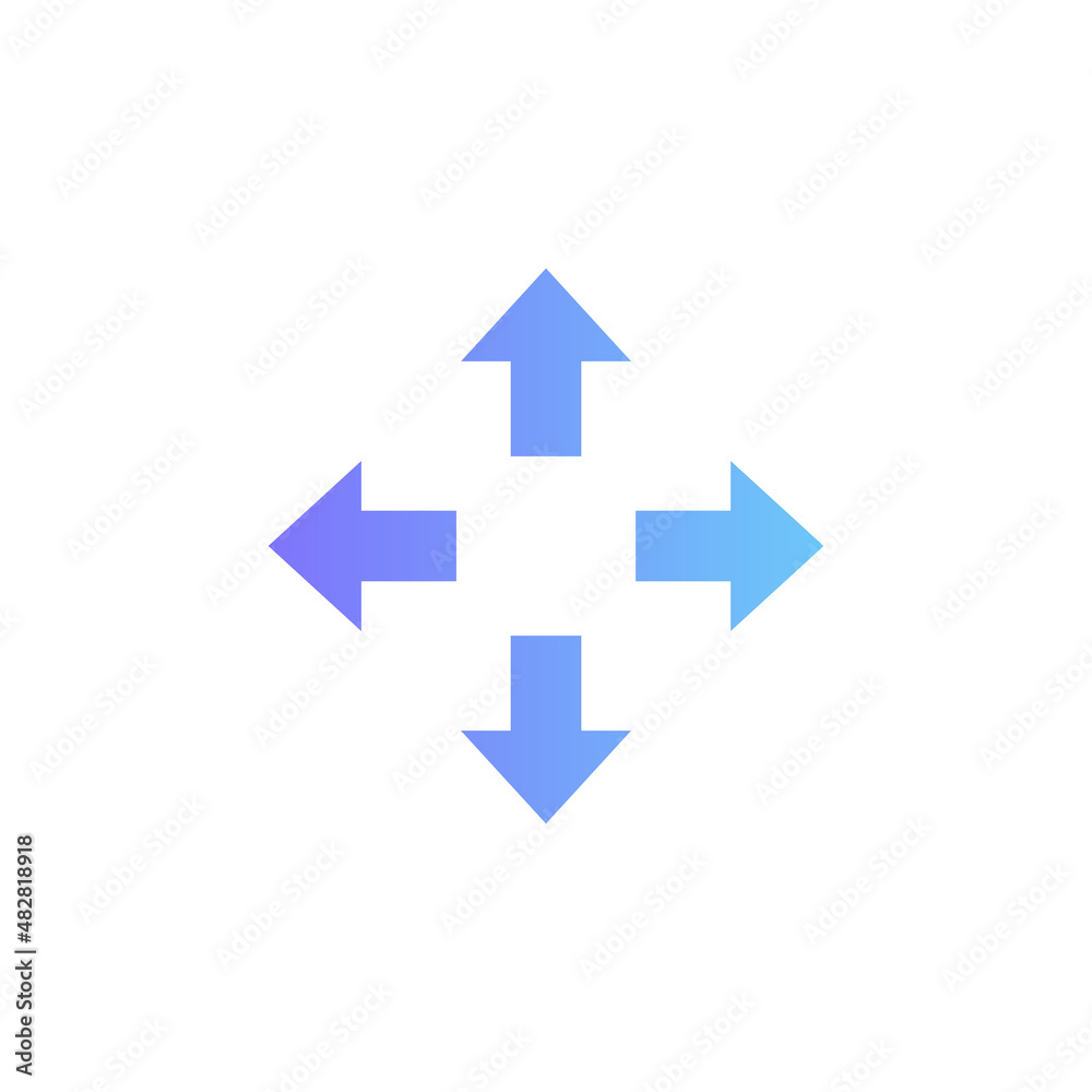move vector icon with gradient move vector icon with gradient