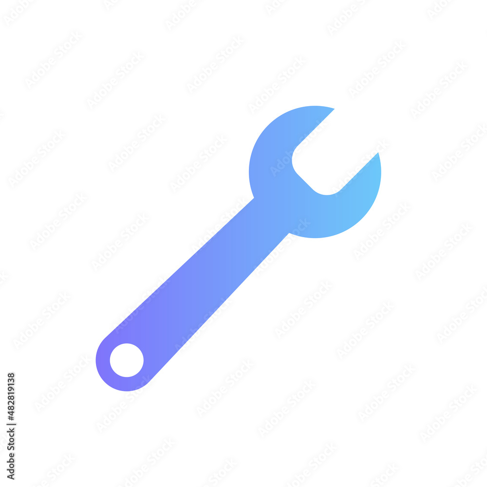 Wrench vector icon with gradient Wrench vector icon with gradient