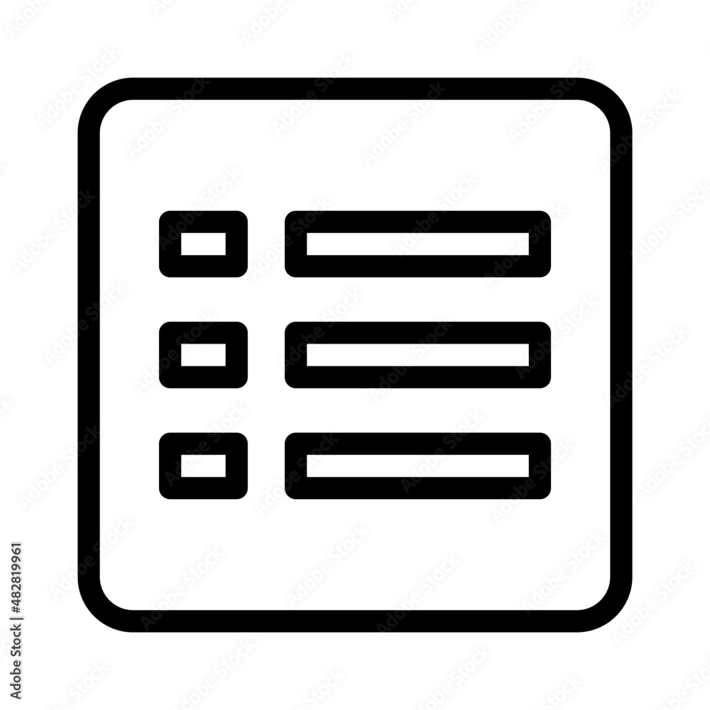 list icon - outline style list icon - outline style